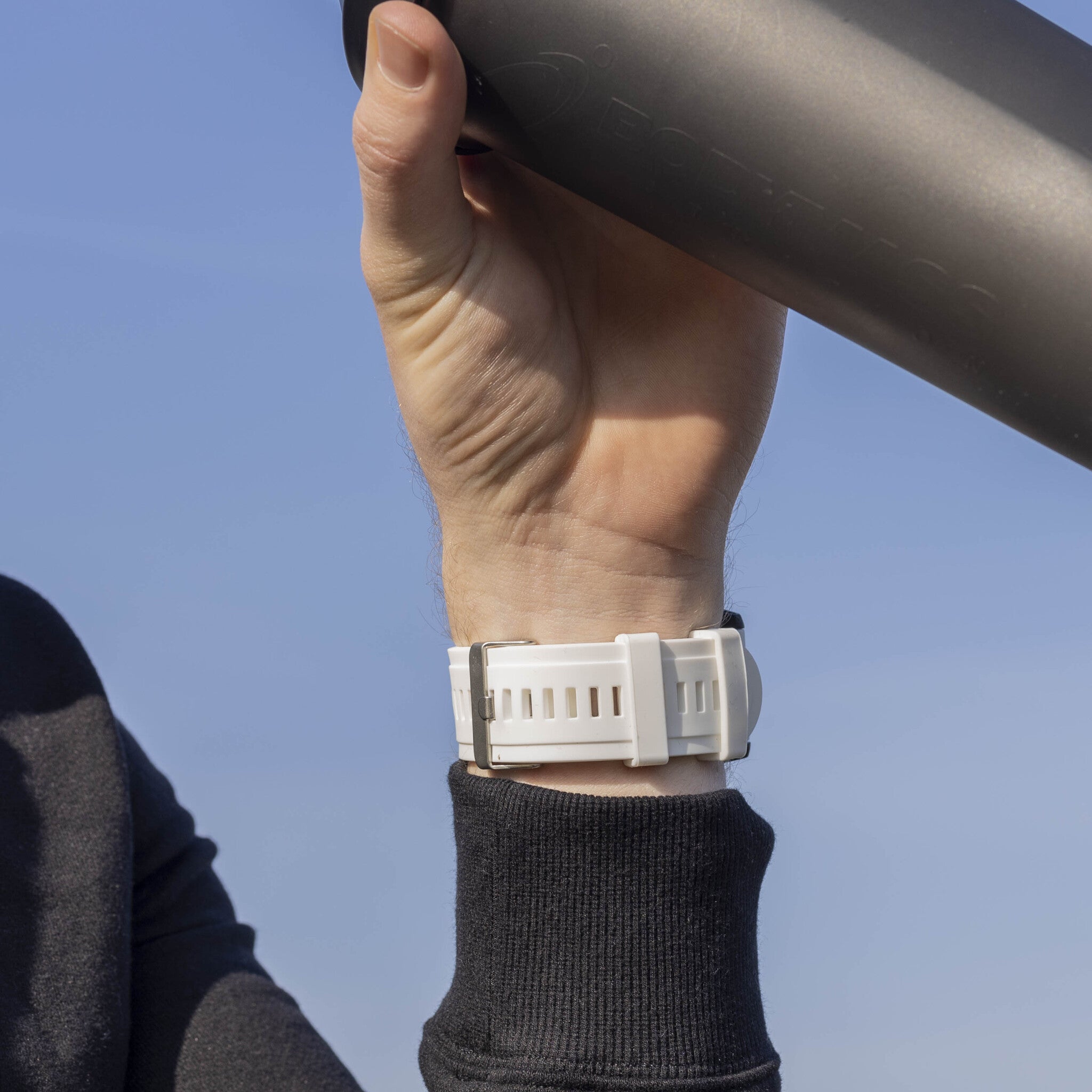 Bracelet silicone brillante Garmin Fenix 7x (blanc)