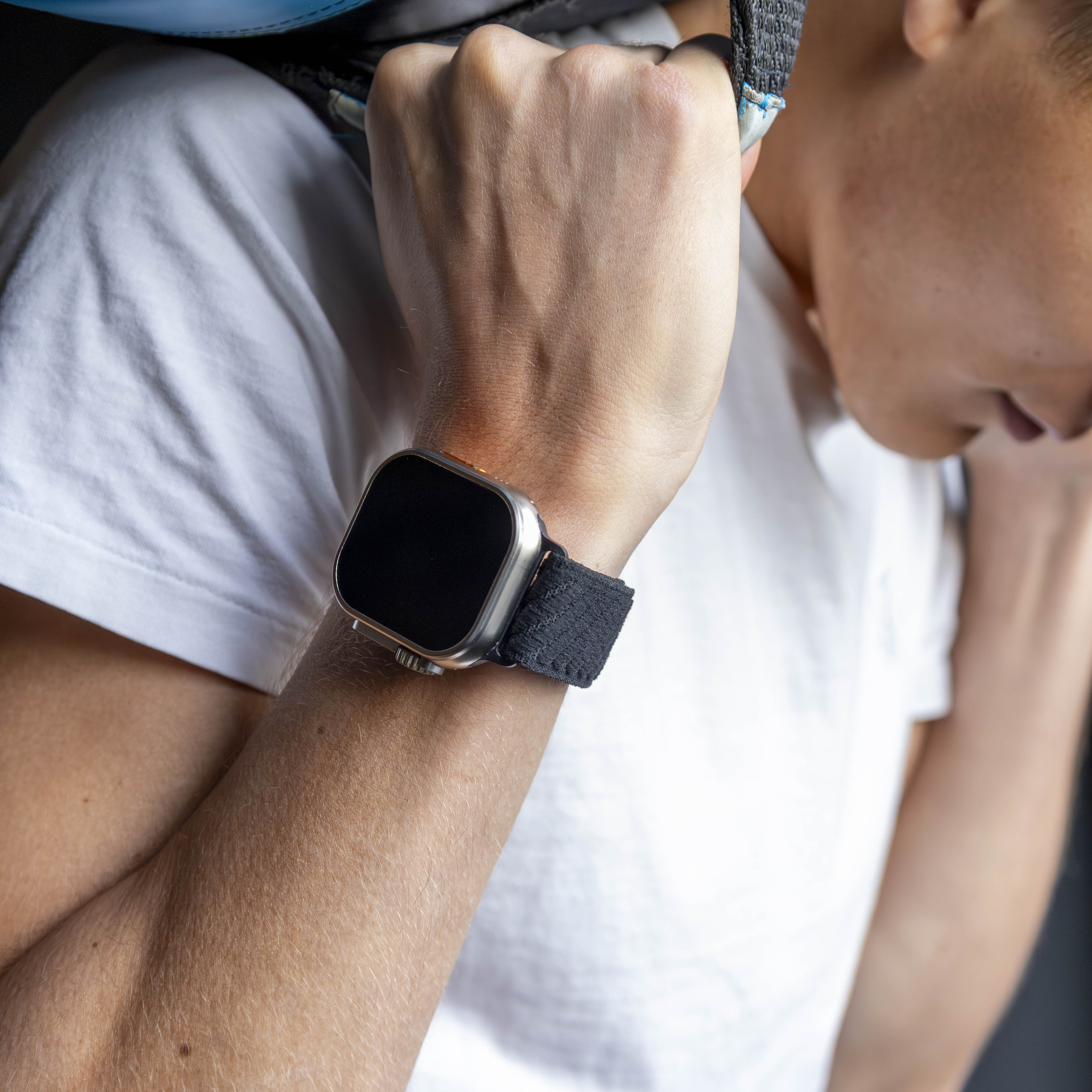 Bandz Apple Watch Ultra Wave Nylon Strap P-Buckle (Black)
