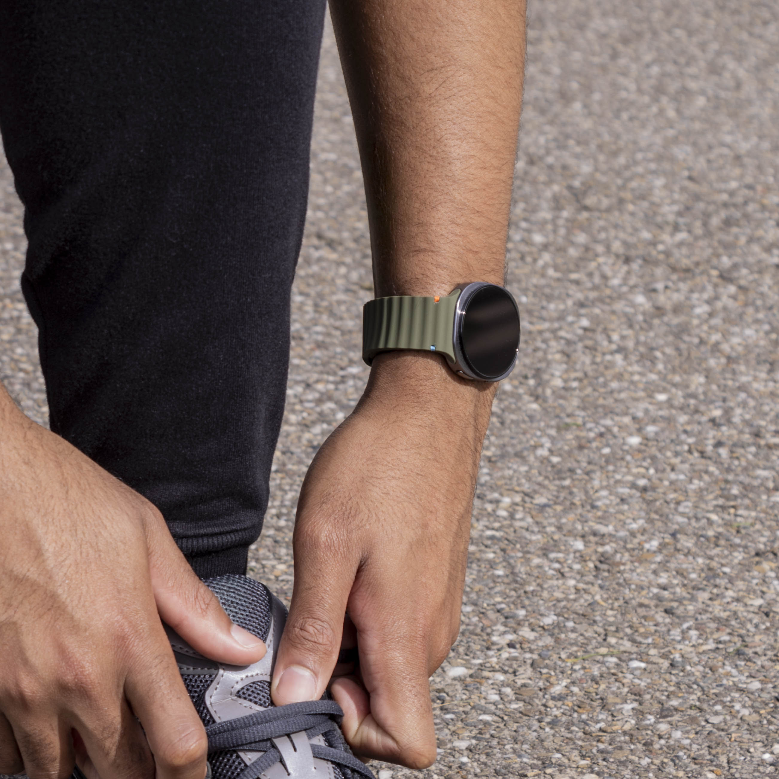 Samsung Galaxy Watch 8 Classic Wave Silikonarmband (Olivgrün)