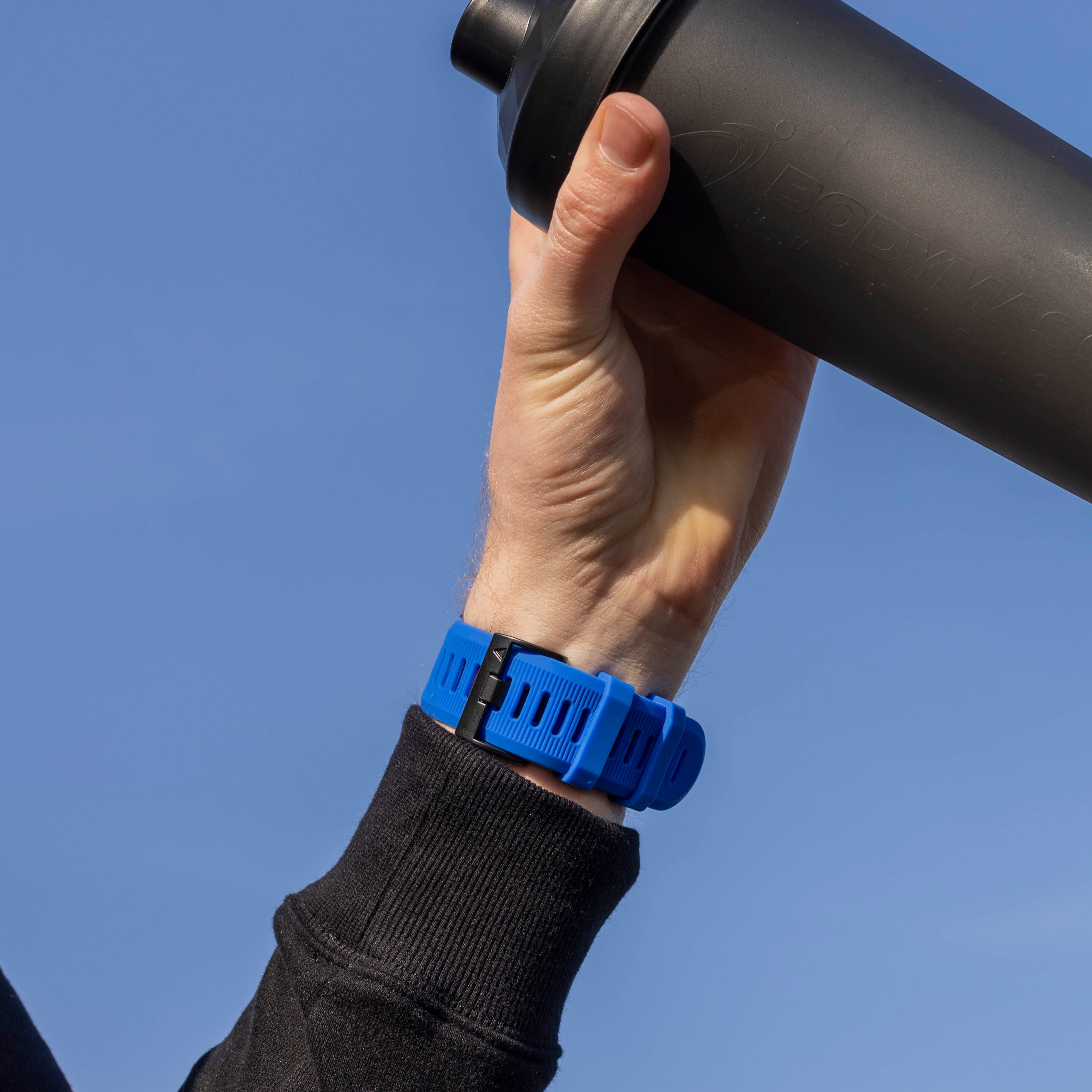 Bracelet en silicone Garmin Quatix 3 / 6x / 7x Solar (bleu)