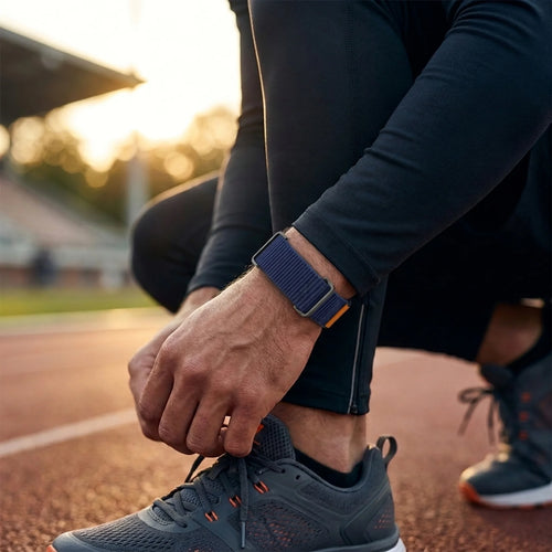 Fitbit Air nylon band met frame (donkerblauw)