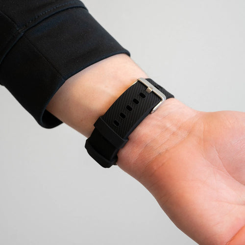 Bandz OnePlus Watch Lite Silikonarmband 'Deluxe' (Schwarz)