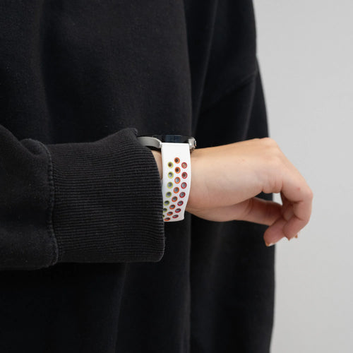 Bandz Coros Pace 2 sport band 'Deluxe' (wit/rainbow)