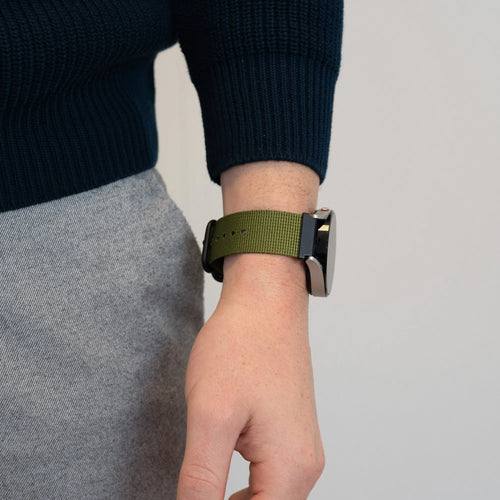 Buckled Nylon Strap, green, lifestyle photo