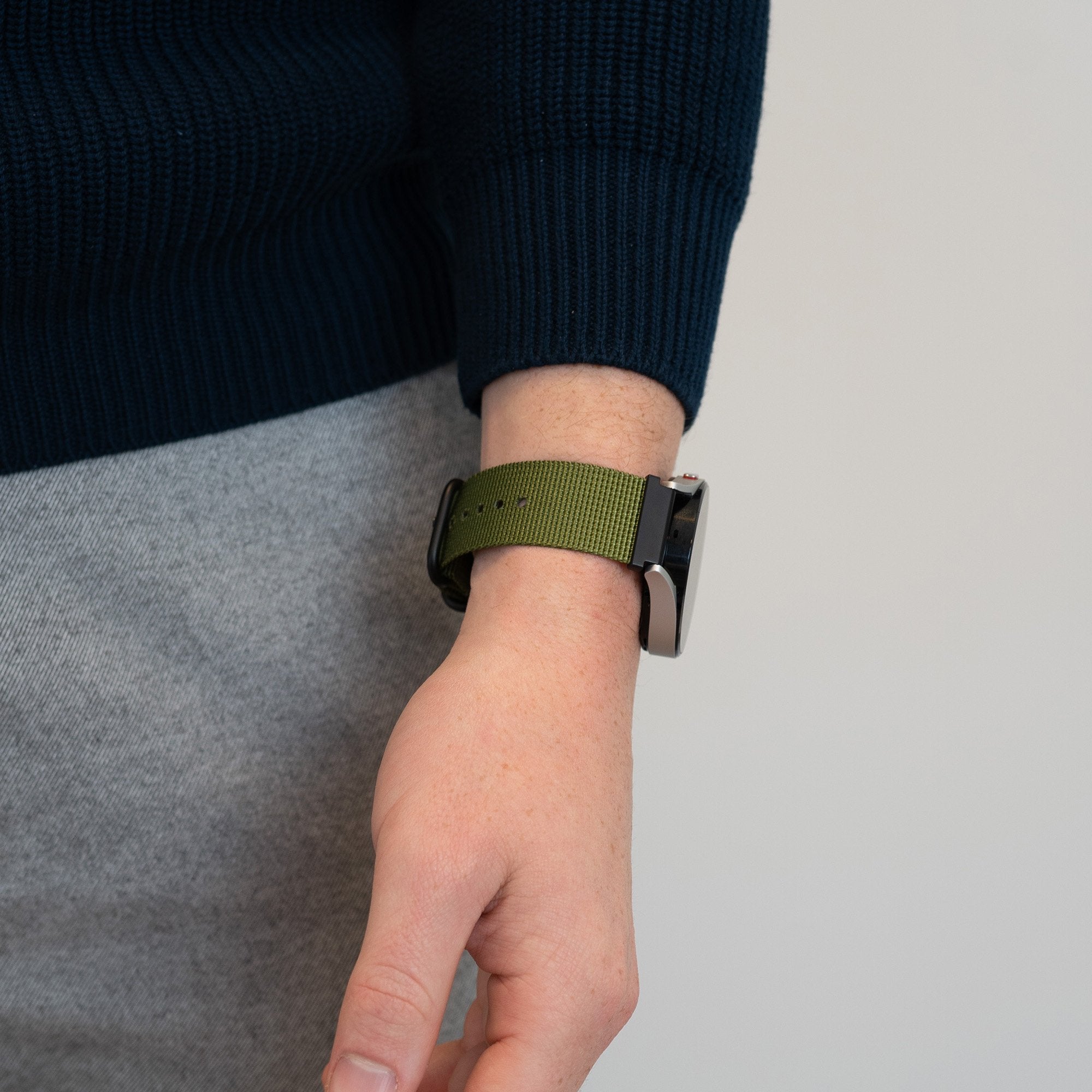 Bandz Garmin Venu SQ 2 Nylonarmband mit Dornschließe (Grün)