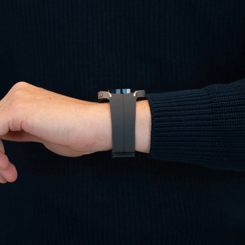D-Buckle Silicone Strap, dark grey, lifestyle photo