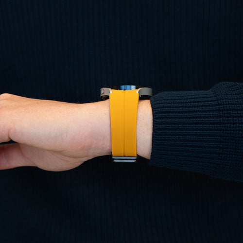 D-Buckle Silicone Strap, yellow, lifestyle photo