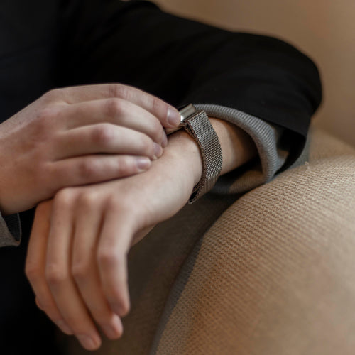 Bandz Correa milanesa Loop con hebilla-P Apple Watch Ultra (plata)