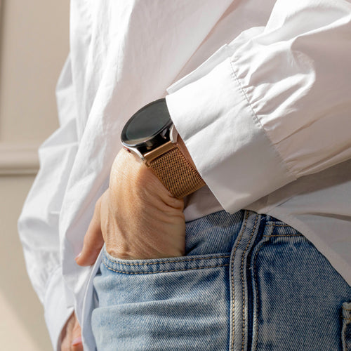 Samsung Galaxy Watch 42mm Milanese-Armband (Roségold)