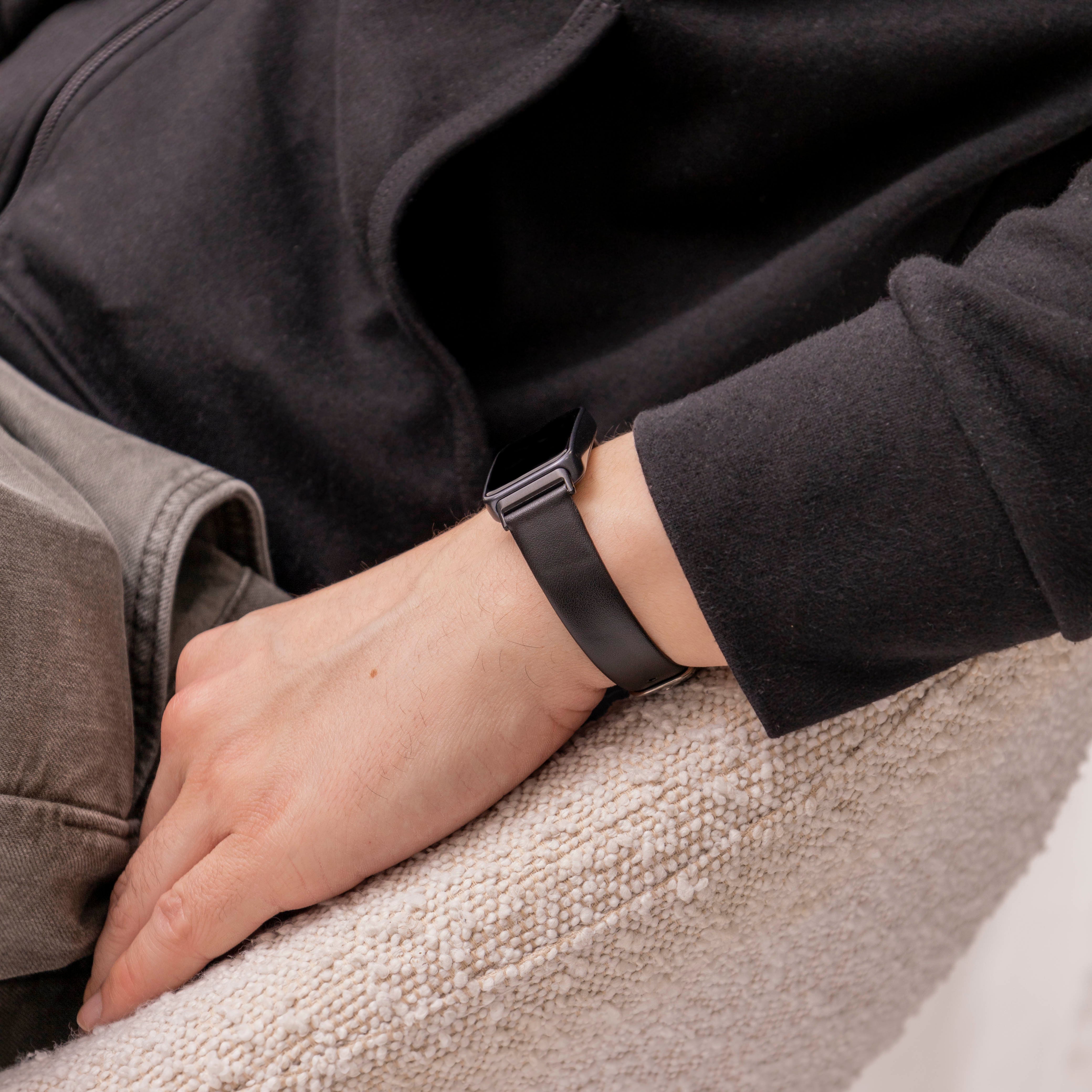 Bracelet cuir Huawei Band 10 (noir)