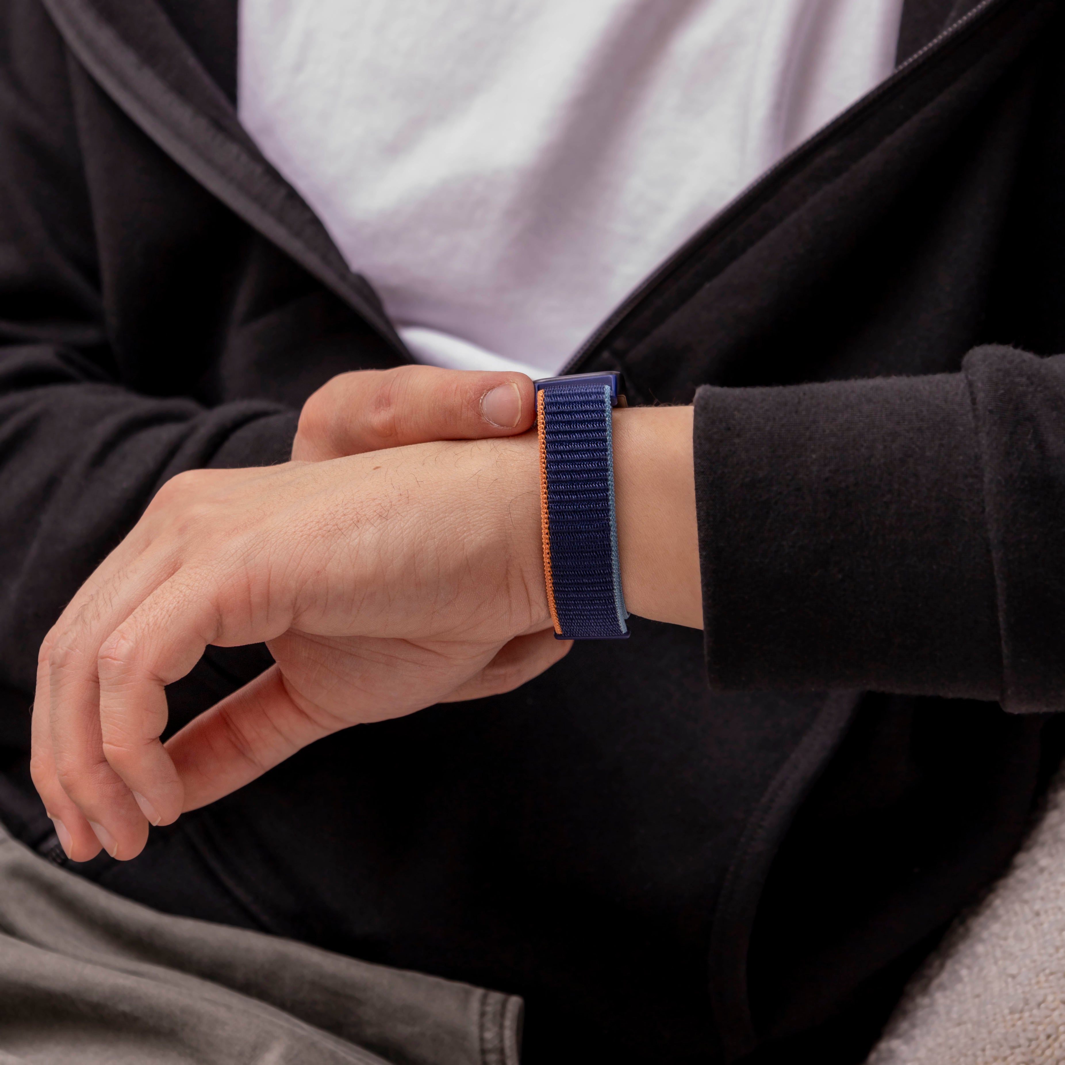 Huawei Band 10 nylon bandje (donkerblauw)