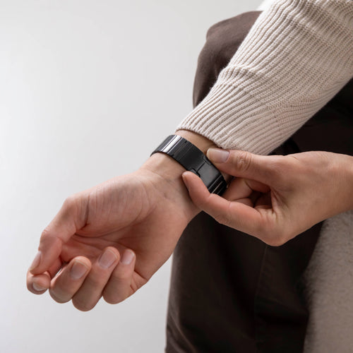 Apple Watch Ultra luxe metalen band (zwart)