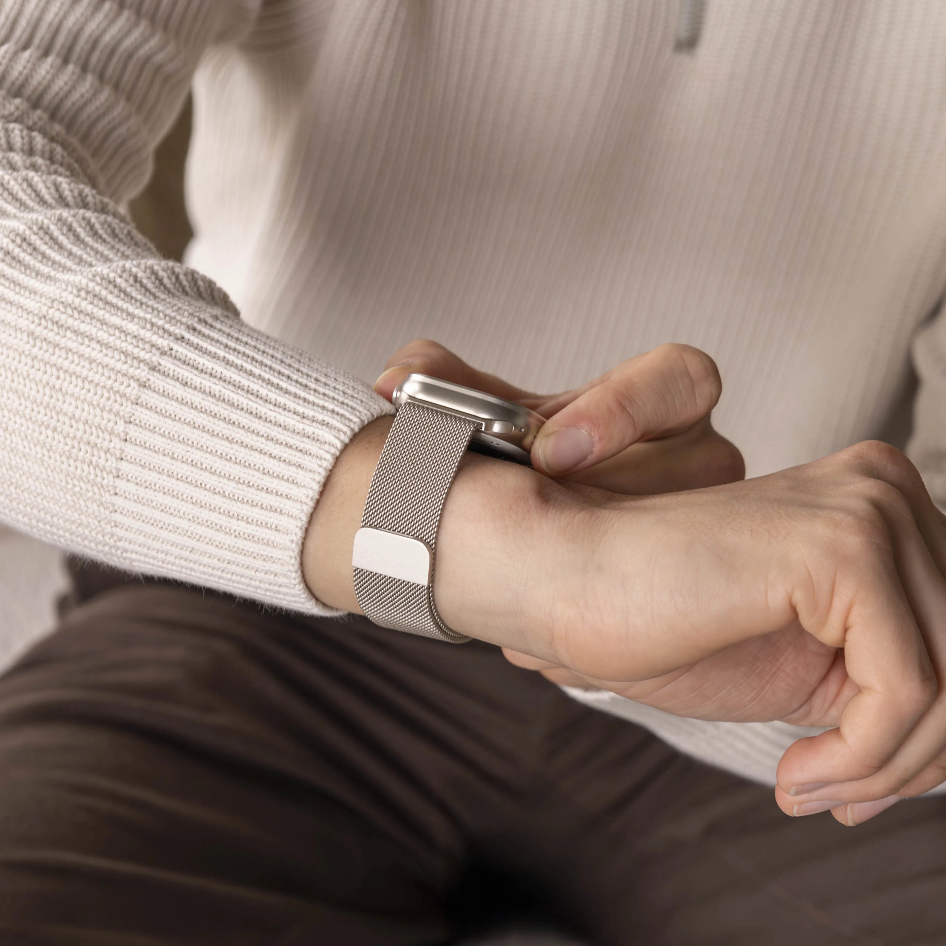 Apple Watch Strap Milanese (Starlight)