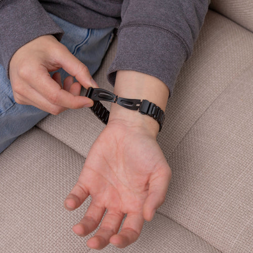 Bracelet acier Samsung Galaxy Fit 3 (noir) 