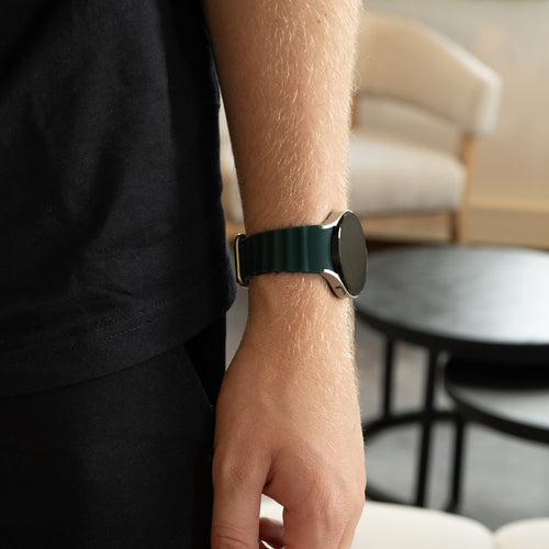 Silicone Ocean Strap, dark green, lifestyle photo