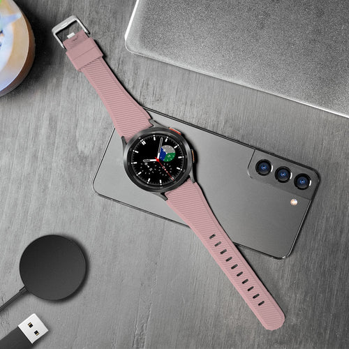 Samsung Galaxy Watch 4 Classic 46mm siliconen bandje (roze)
