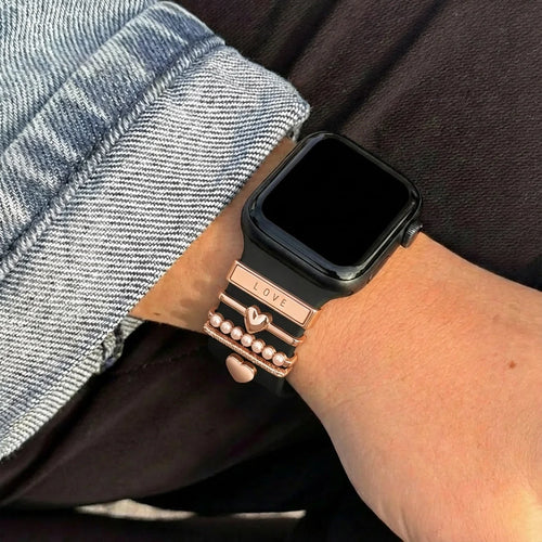 Anhänger für dein Apple Watch Armband - Hearts (Roségold)