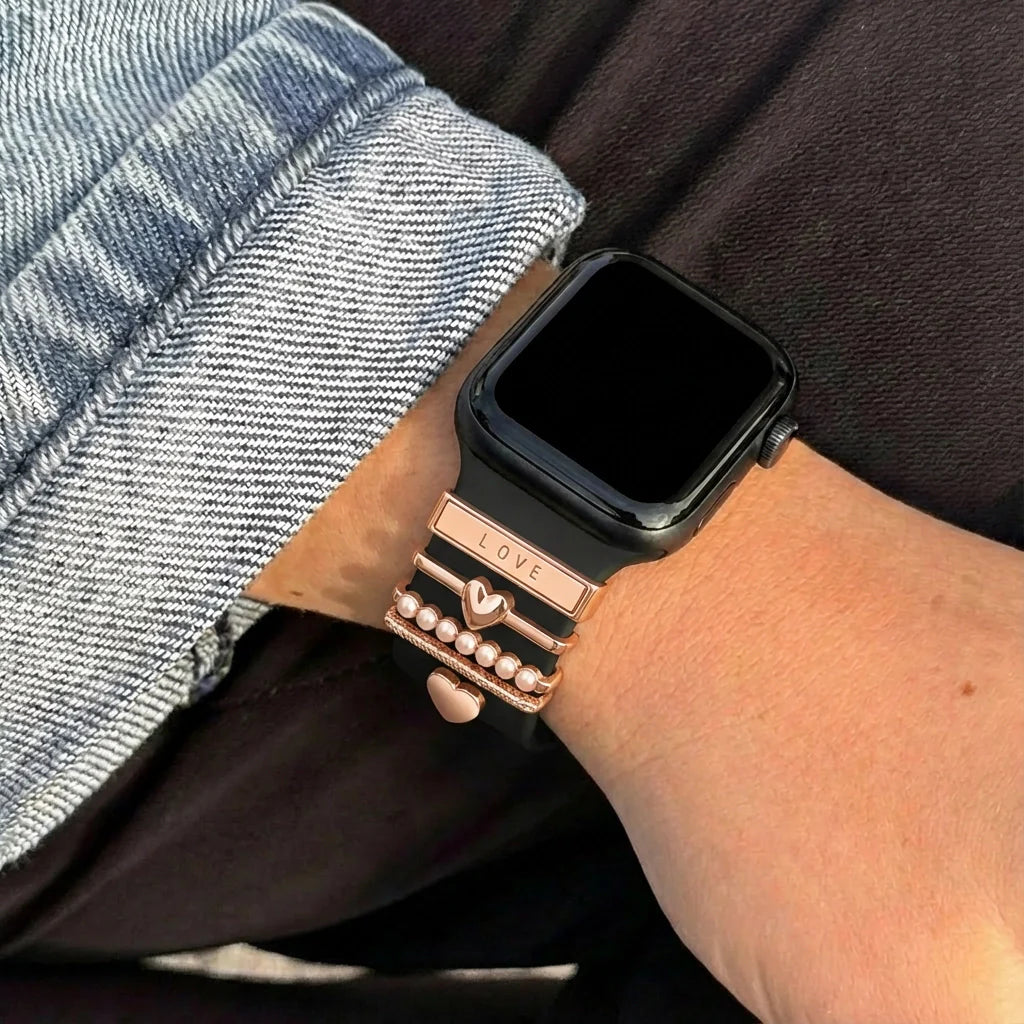 Anhänger für dein Apple Watch Armband - Hearts (Roségold)