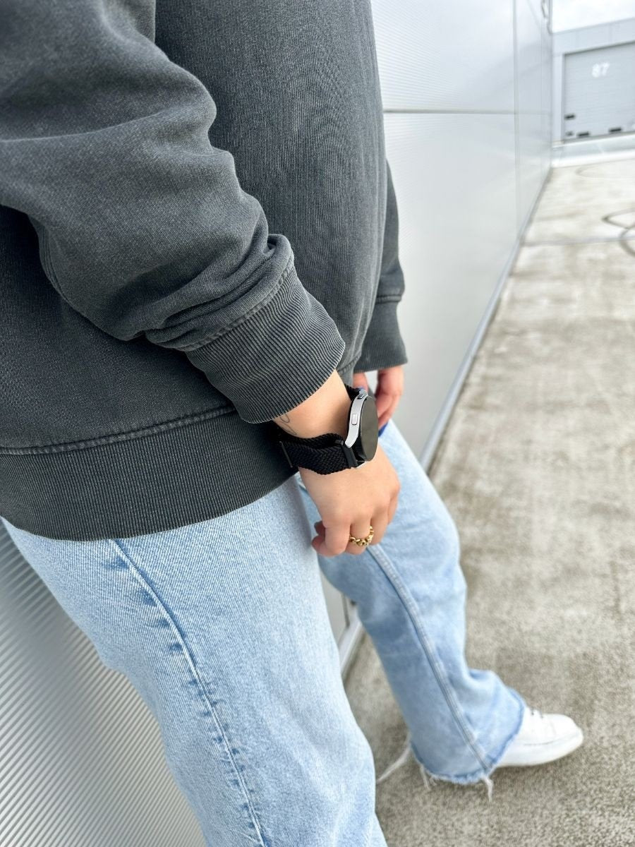 Nylon Adjustable Braided Strap, black, lifestyle photo
