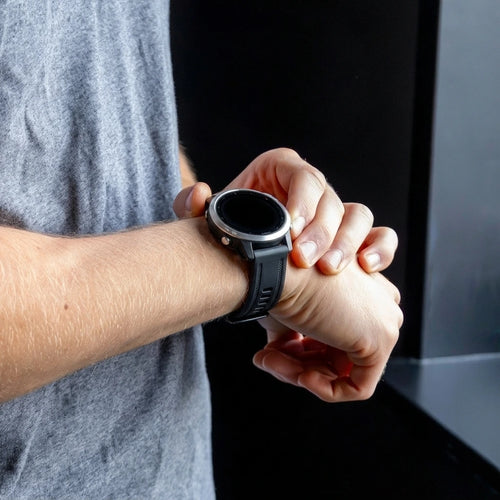 Bracelet silicone Garmin Approach S70 - 42mm (noir)