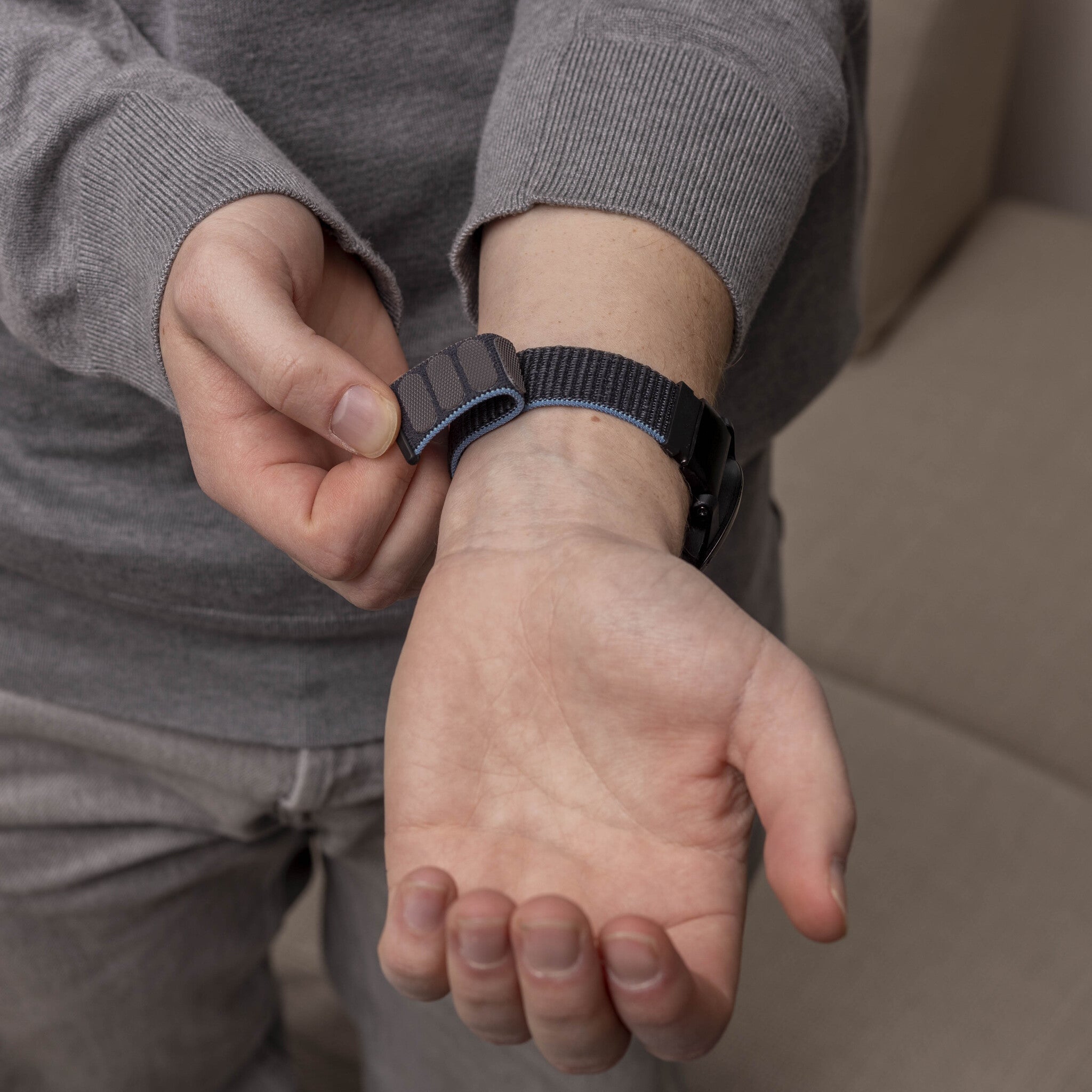 Bracelet nylon Garmin Quatix 8 Pro - 47mm (gris anthracite)