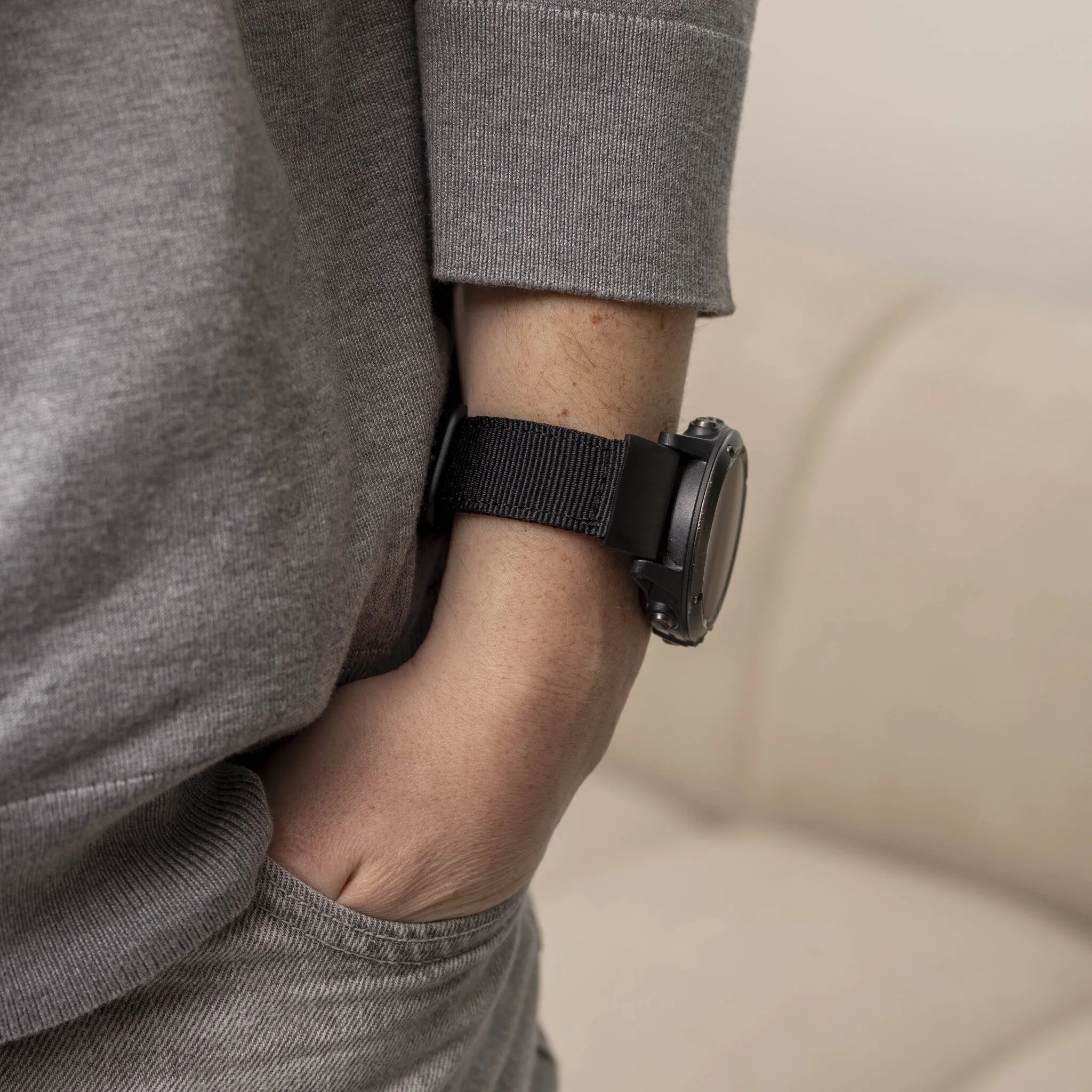 Nylon Buckle Strap, black, lifestyle photo