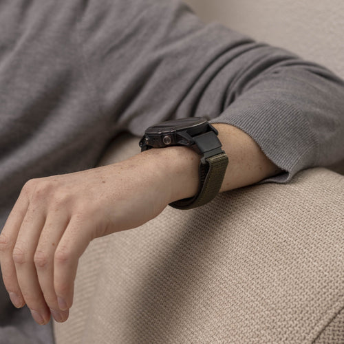 Bracelet nylon Garmin Descent MK3i - 51mm (vert militaire)