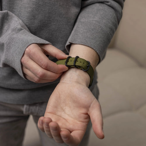 Nylon Buckle Strap, green, lifestyle photo