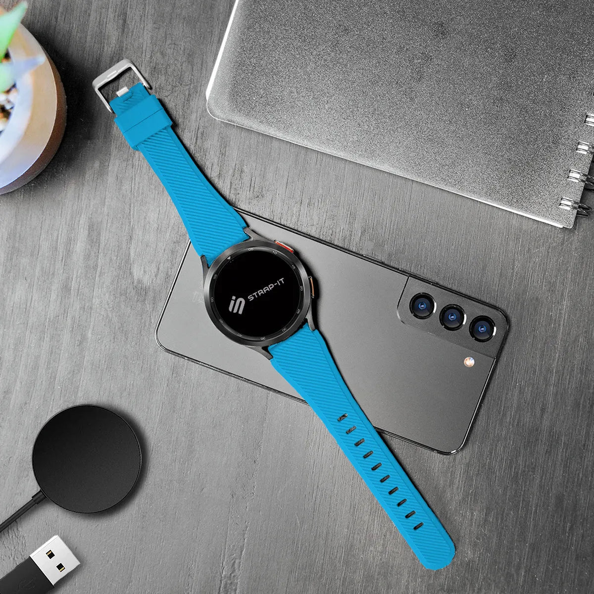 Oppo Watch X3 Twill Silicone Strap (Light Blue)