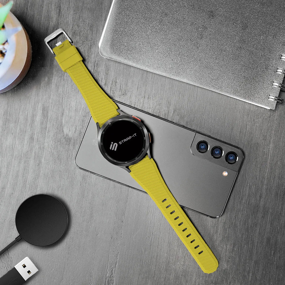 Gard Pro Health Smartwatch 2 Twill Silicone Strap (Yellow)
