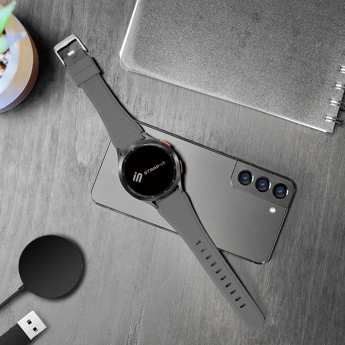 Coros Apex 2 Twill Silicone Strap (Grey)
