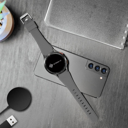 Bracelet silicone sergé Amazfit Bip U (Pro) (gris)