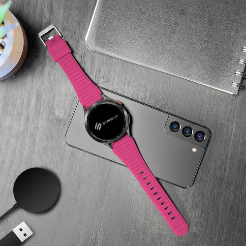 Polar Vantage M3 Twill Silicone Strap (Bright Pink)