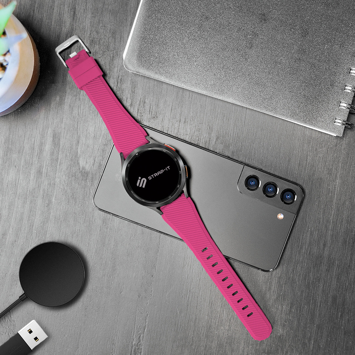 CMF Watch Pro 2 Twill Silicone Strap (Bright Pink)