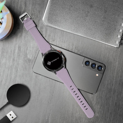 Motorola Moto Watch - 47mm Twill Silicone Strap (Lilac)