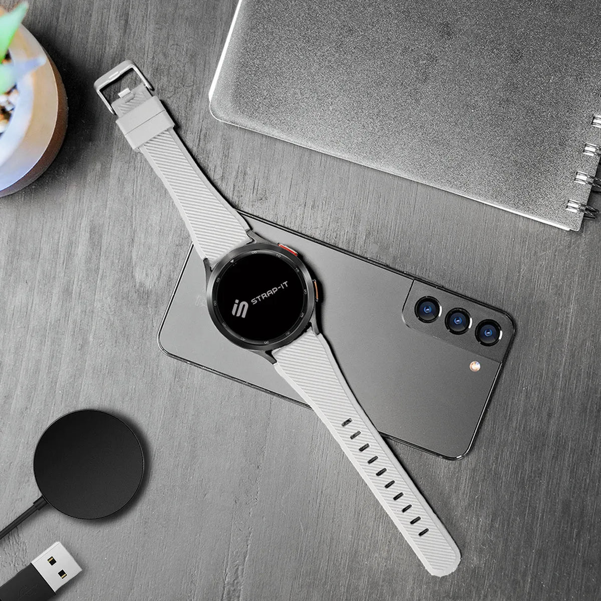 Coros Pace 2 Twill Silicone Strap (White)