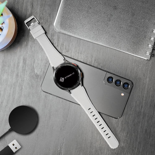 Withings Steel HR Sport Twill Silikonarmband (Weiß)