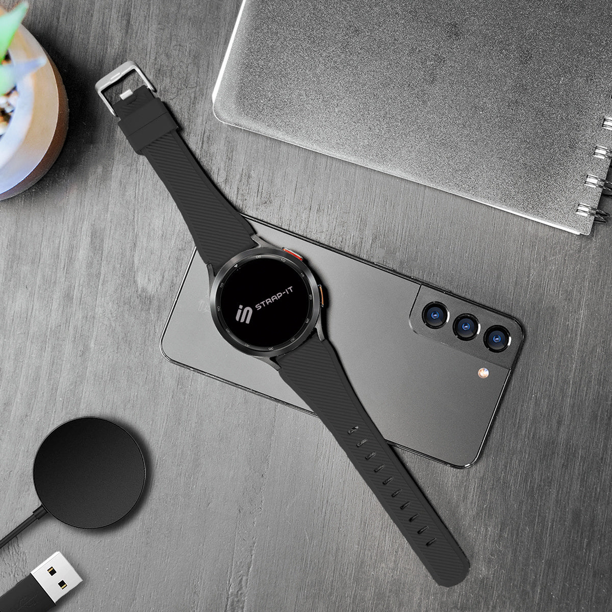 Huawei Watch 4 (Pro) Twill Silicone Strap (Black)