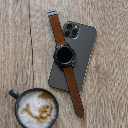 Correa cuero con hebilla en forma de D OnePlus Watch 3 (marrón oscuro)