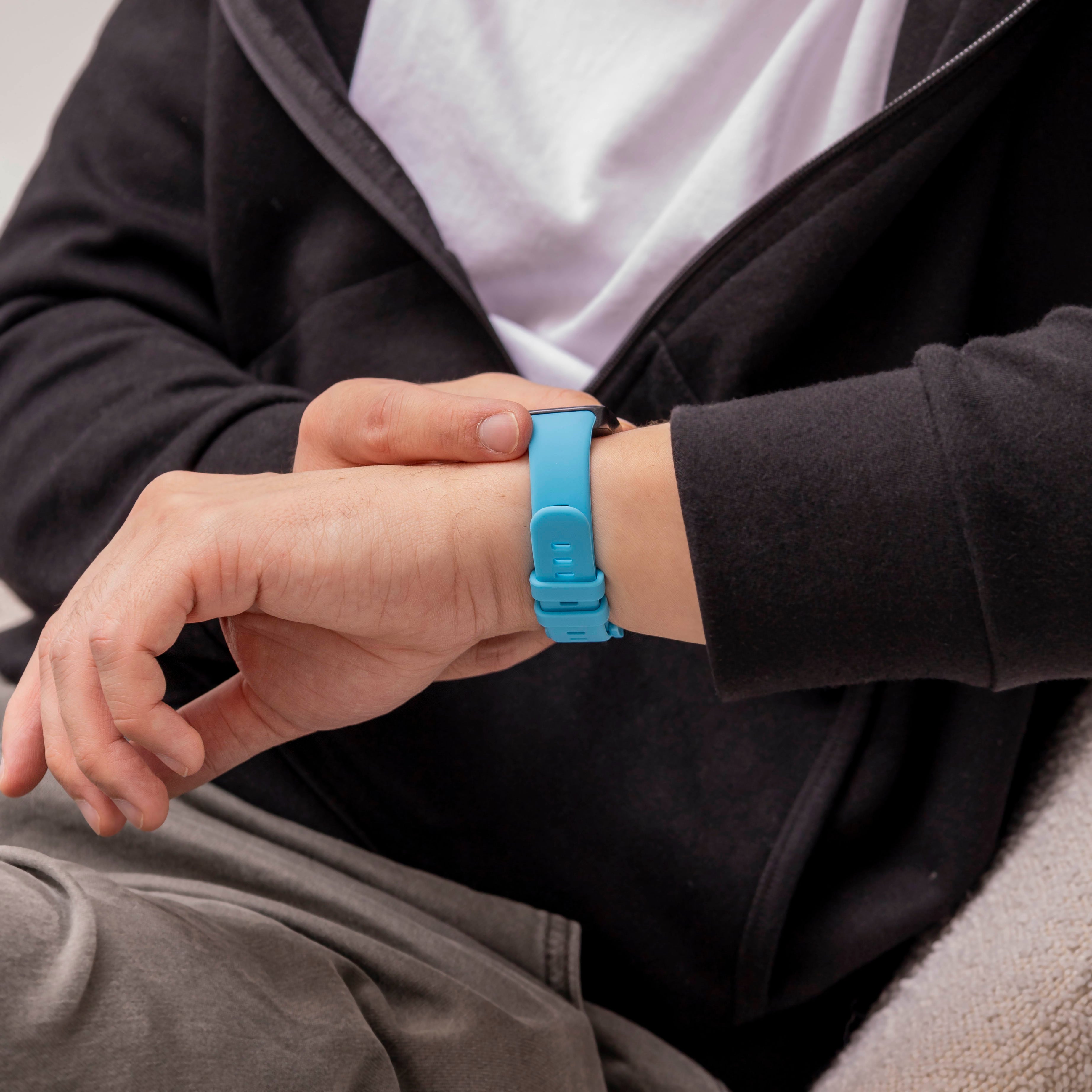 Bracelet silicone classique Huawei Band 10 (bleu clair)