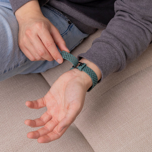 Bracelet silicone respirant Samsung Galaxy Fit 3 (vert)