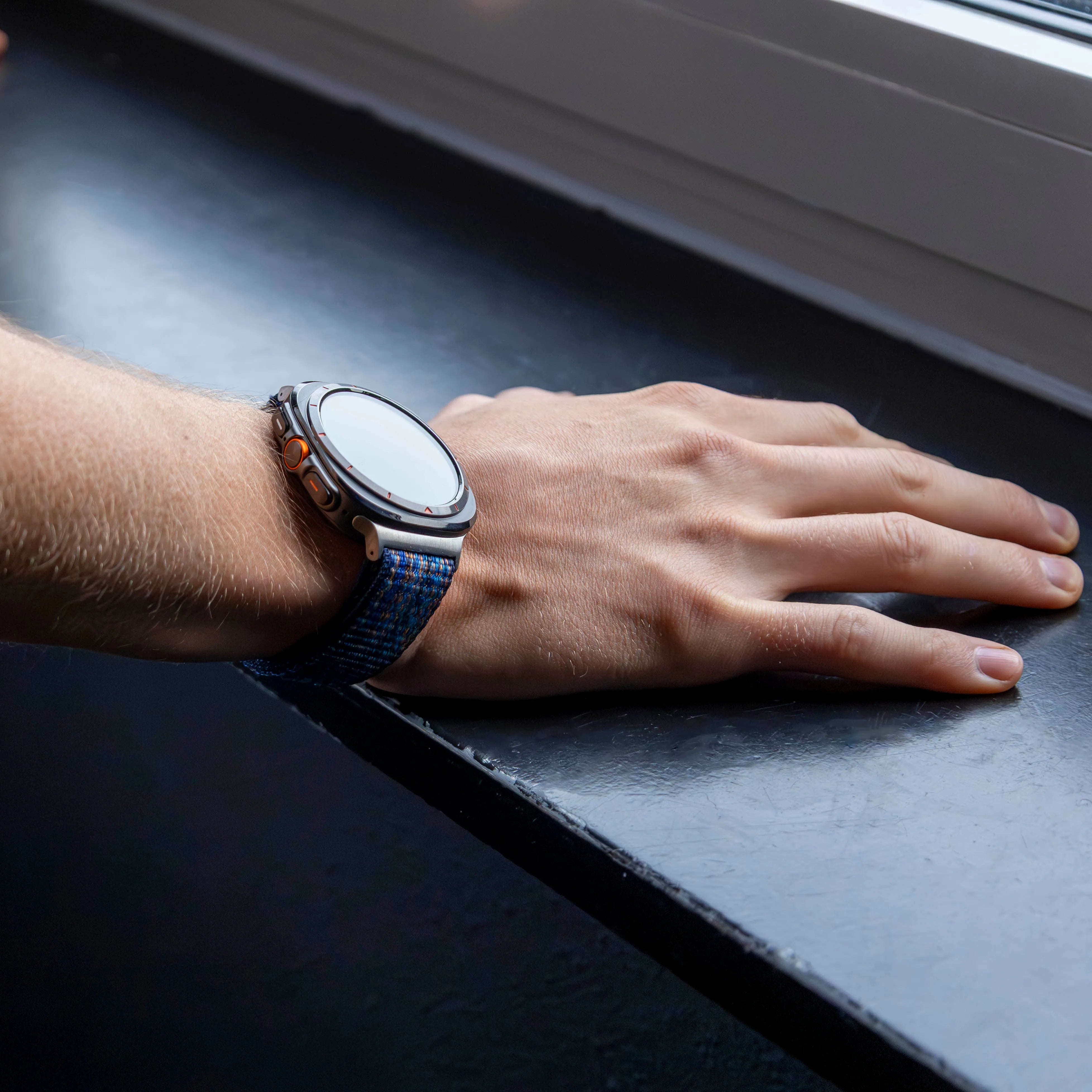 Nylon Loop Strap, blue mix, lifestyle photo