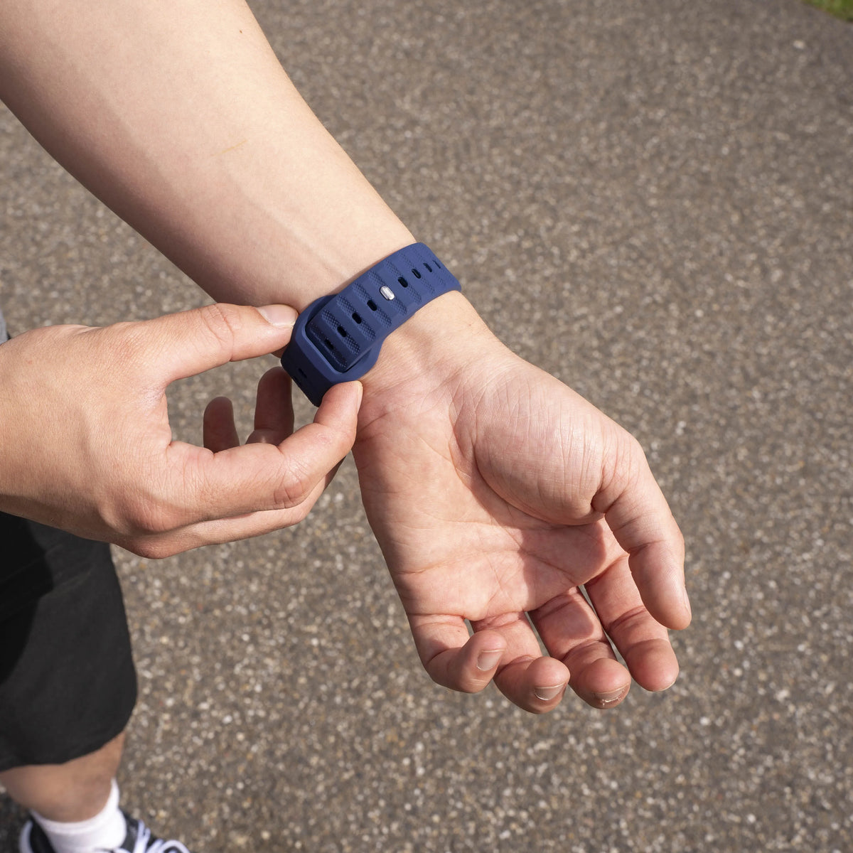 Outdoor Silicone Strap, dark blue, lifestyle photo