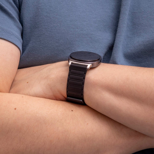 Samsung Galaxy Watch 8 - 40mm magnetisch siliconen bandje (zwart)