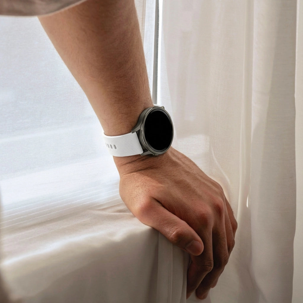 Bandz Garmin Vivomove Trend Silicone Strap 'Premium' (White)