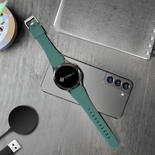 Bracelet silicone sergé Oppo Watch X (vert sapin)
