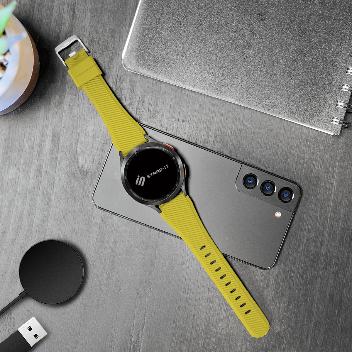 Correa silicona sarga Amazfit Bip 5 (amarillo)