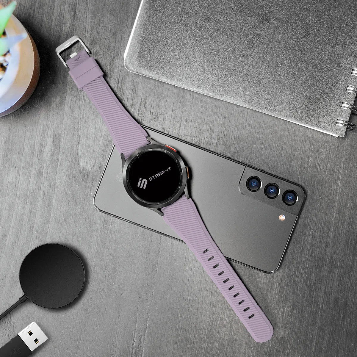 Fossil Gen 4 Explorist (HR) Silikonarmband (Flieder)