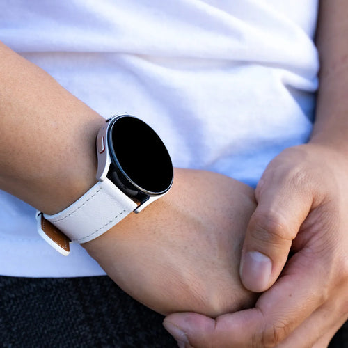 Fossil Gen 4 Explorist (HR) bandje leer (wit)