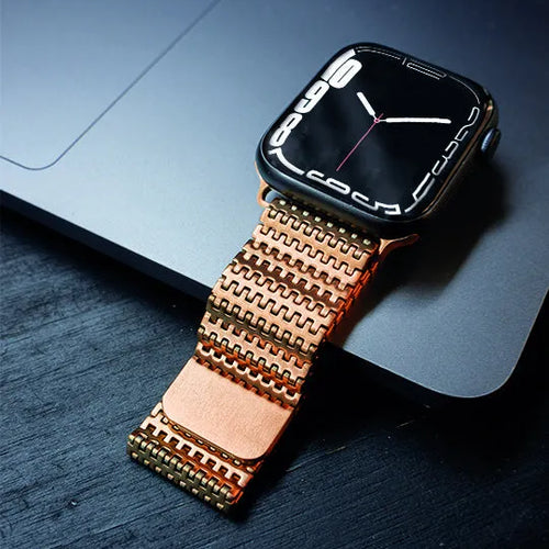 Correa malla metalica Apple Watch (or rosa)